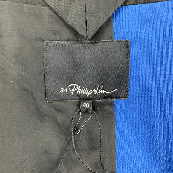 3.1 PHILLIP LIM Size 40 Royal Blue Wool Blend Notch Lapel Suit - Picture 8 of 11